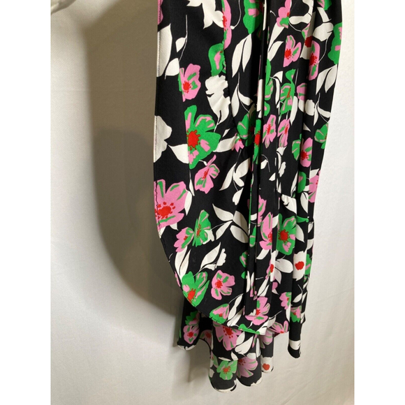 Who What Wear Women’s Floral Wrap Midi Dress Sleeveless V-Neck Ruffle Hem Size M - Picture 9 of 12